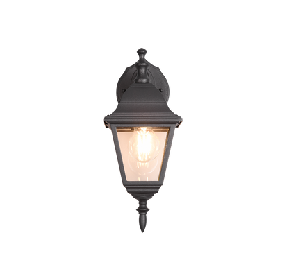 Livenza wall lamp E27 matt black lantern downwards — 205767132