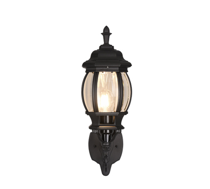 Elvo wall lamp E27 matt black lantern upwards — 206967132