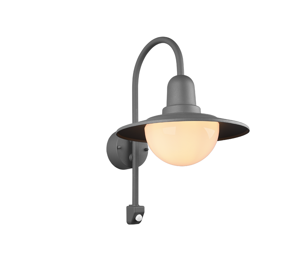 Norman wall lamp E27 anthracite motion sensor — 207269142