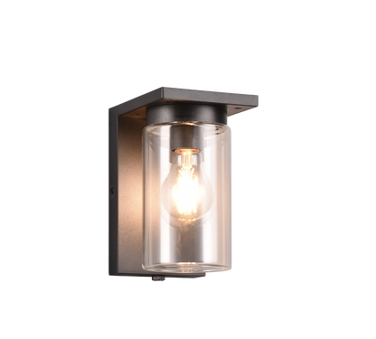 Ardila wall lamp E27 matt black dusk sensor — 211660132