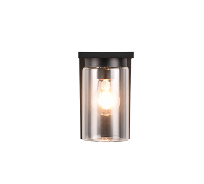 Ardila wall lamp E27 matt black dusk sensor — 211660132