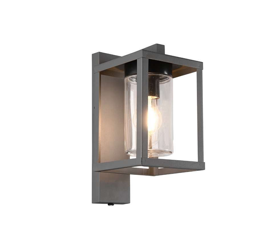 Lunga wall lamp E27 anthracite dusk sensor — 212060142
