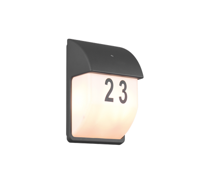Mersey LED number lamp anthracite dusk sensor — 212160242