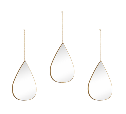 Milena mirror set gold 3-pack