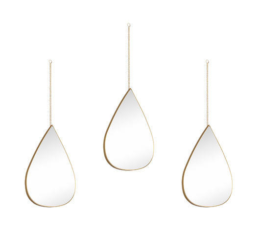 Milena mirror set gold 3-pack