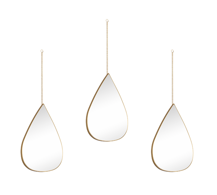 Milena mirror set gold 3-pack