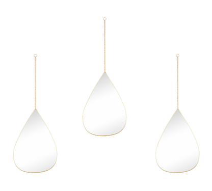 Milena mirror set gold 3-pack