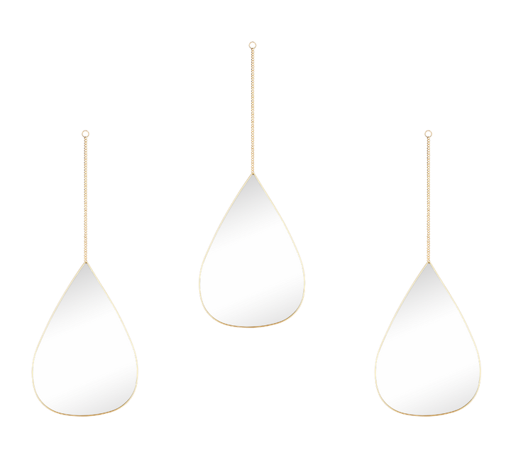 Milena mirror set gold 3-pack