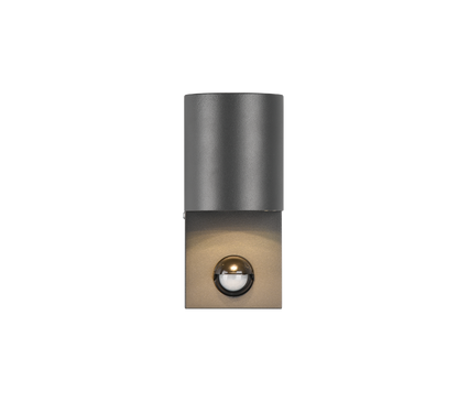 Roya wall lamp GU10 anthracite round motion sensor — 214260142