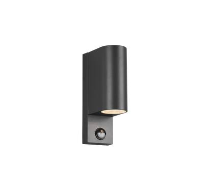 Roya wall lamp 2xGU10 anthracite round motion sensor — 214260242