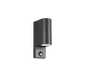 Roya wall lamp 2xGU10 anthracite round motion sensor — 214260242