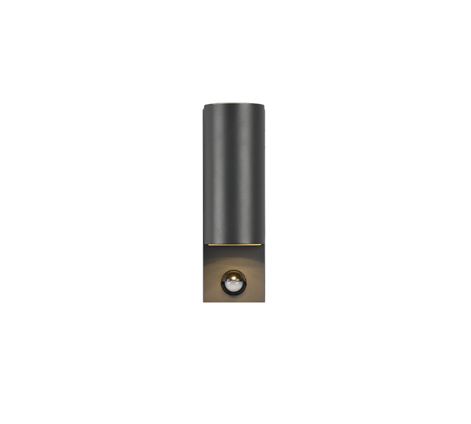 Roya wall lamp 2xGU10 anthracite round motion sensor — 214260242