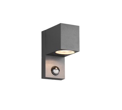 Roya wall lamp GU10 anthracite square motion sensor — 214269142