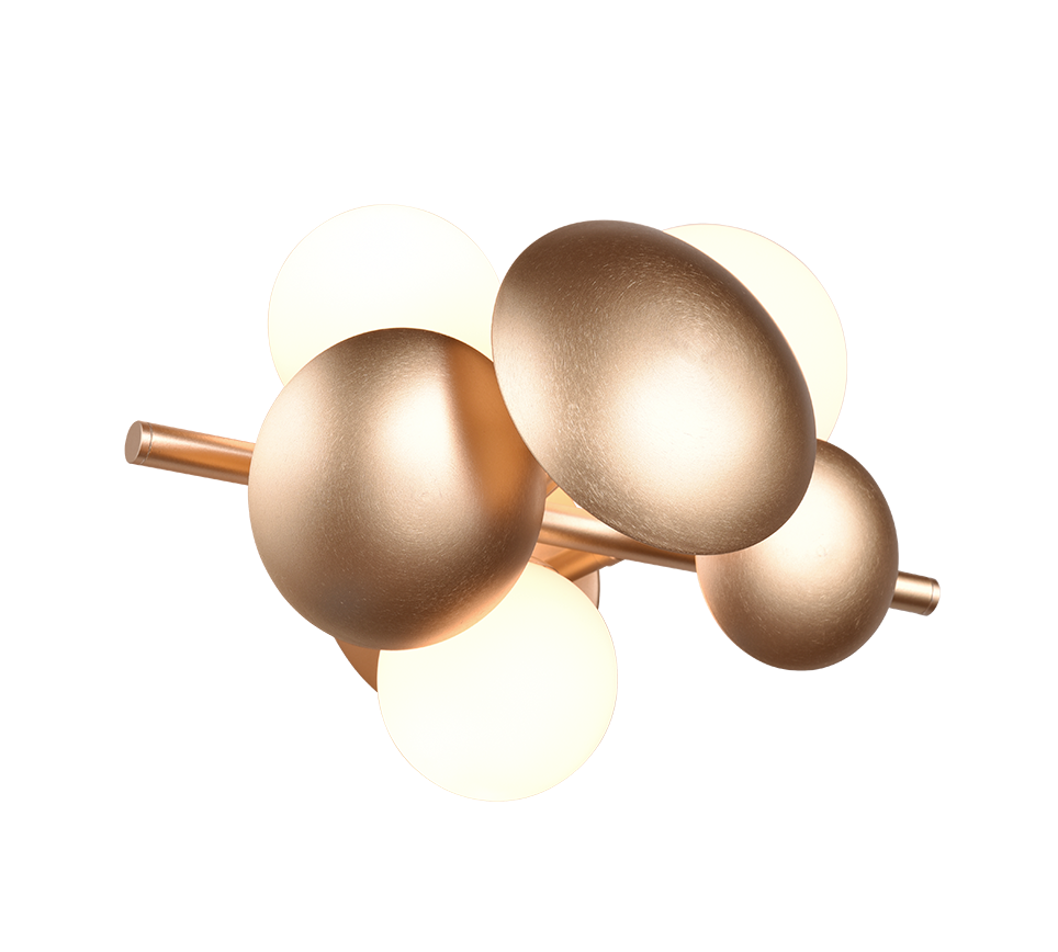 Bubble wall lamp 3xG9 matt brass — 217400379