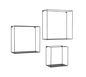 Anita wall shelves set 3-pack black
