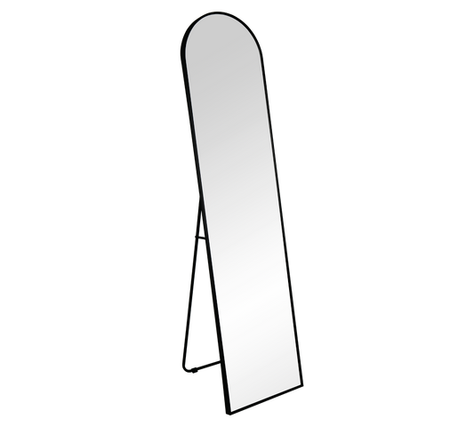 Britt mirror 40 x 160 cm black with stand