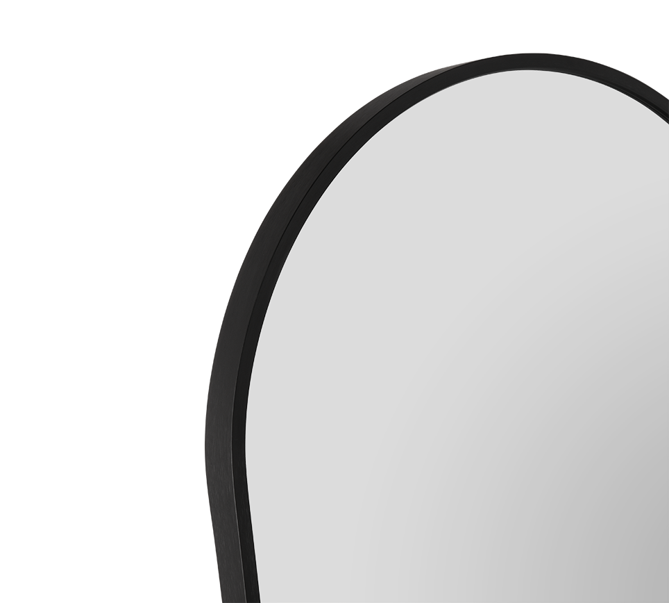 Britt mirror 40 x 160 cm black with stand