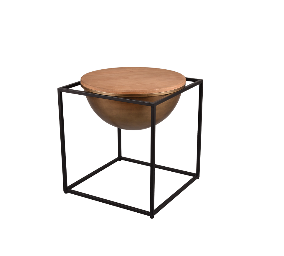 Celina side table 53 x 55 cm black
