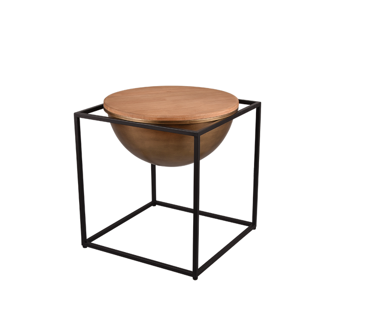 Celina side table 53 x 55 cm black