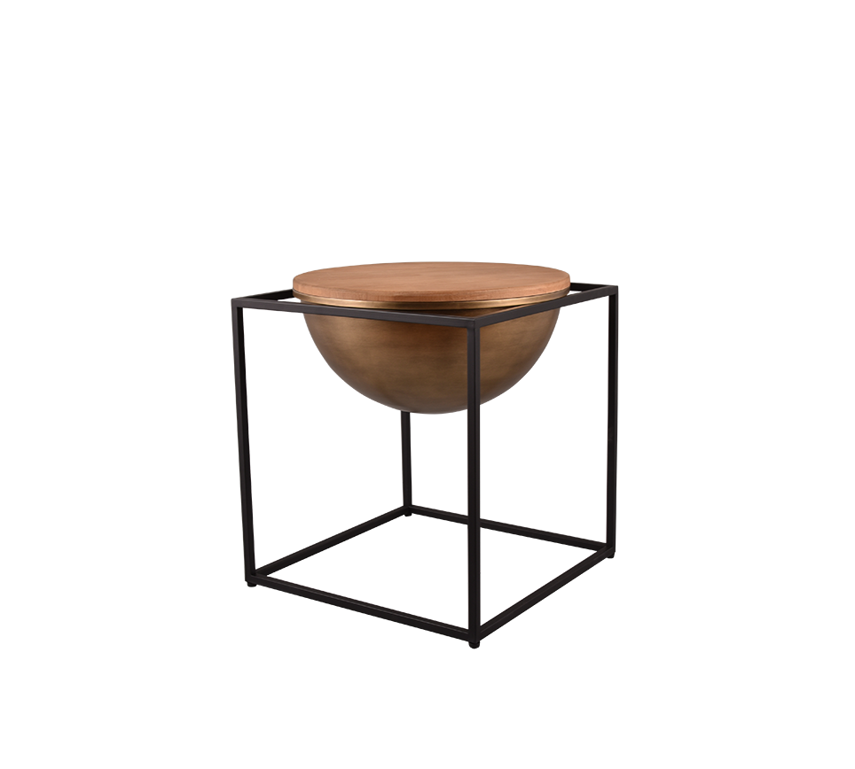 Celina side table 53 x 55 cm black