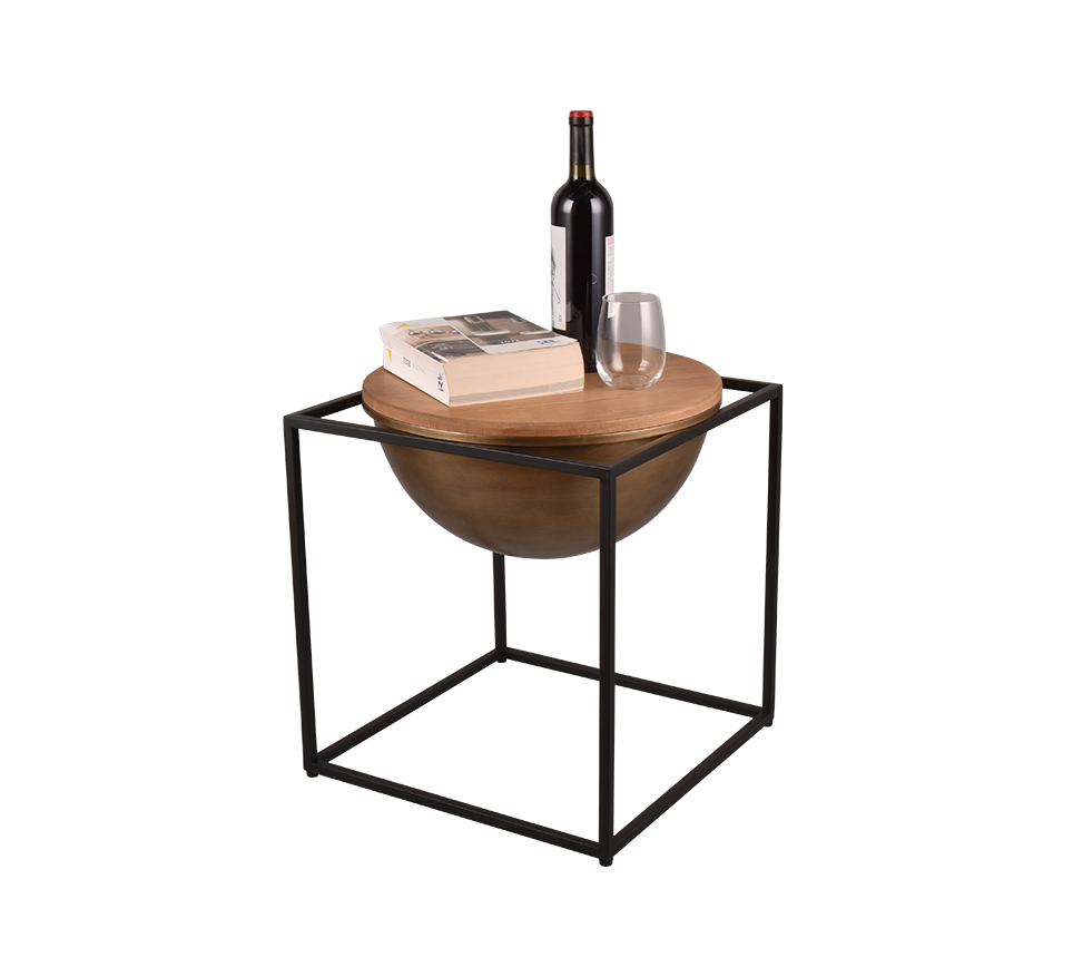 Celina side table 53 x 55 cm black
