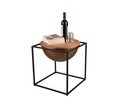 Celina side table 53 x 55 cm black