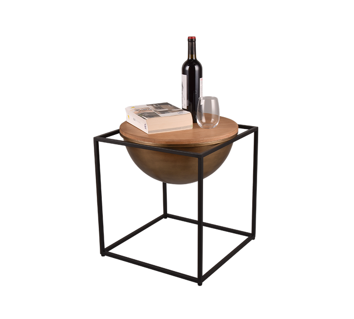 Celina side table 53 x 55 cm black