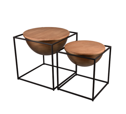 Celina side table 53 x 55 cm black