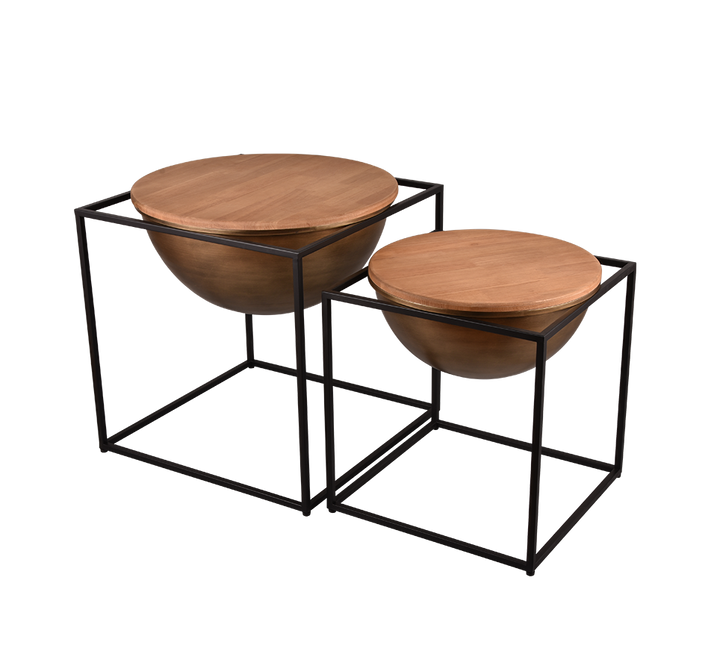 Celina side table 53 x 55 cm black