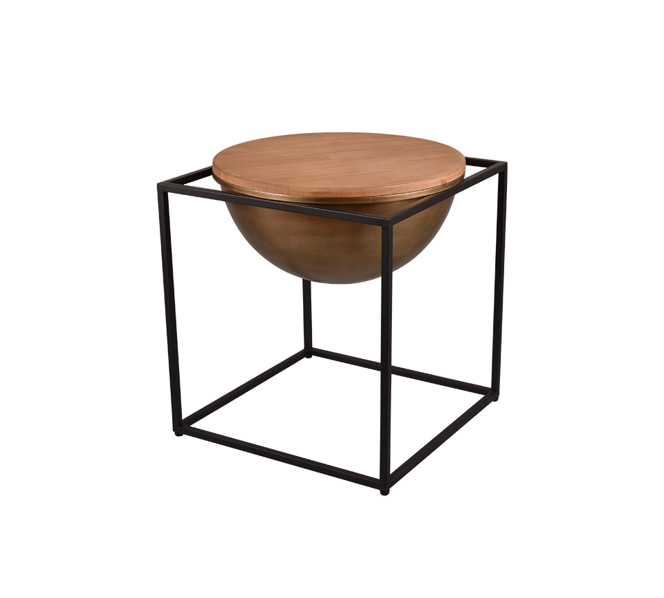 Celina side table 43 x 51 cm black