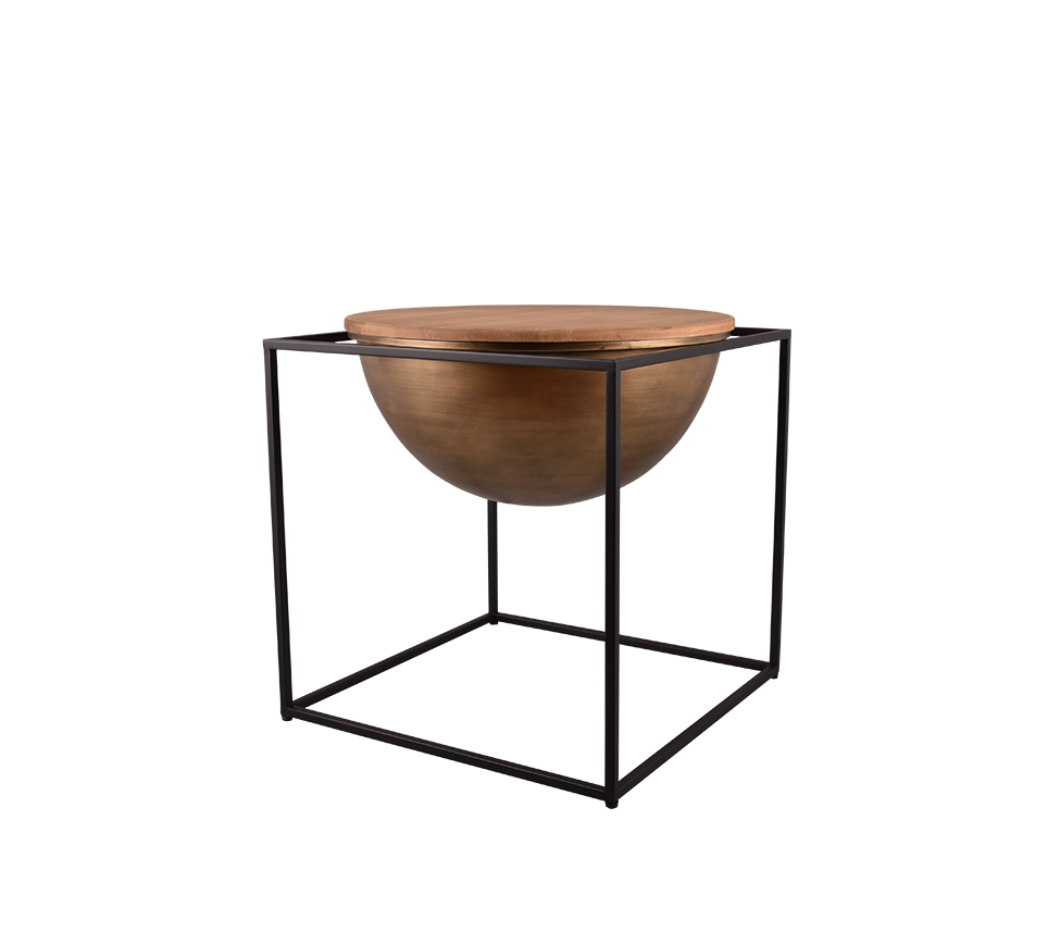 Celina side table 43 x 51 cm black