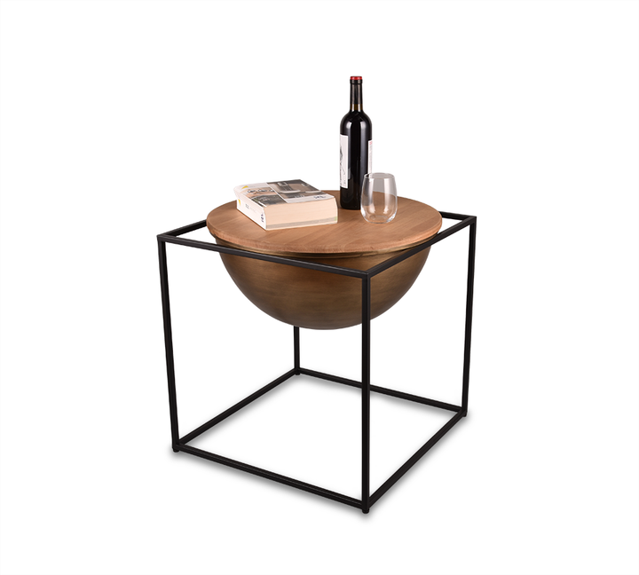 Celina side table 43 x 51 cm black