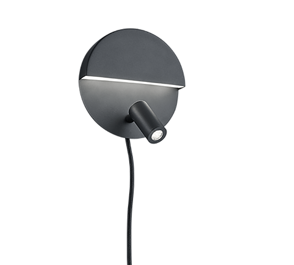 Mario LED wall lamp matt black — 222370232