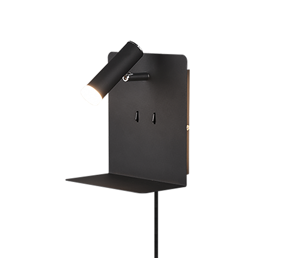 Element LED wall lamp matt black — 222570232
