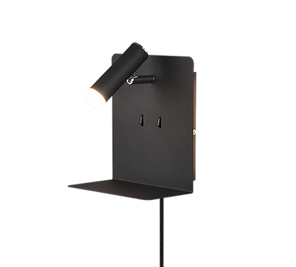Element LED wall lamp matt black — 222570232