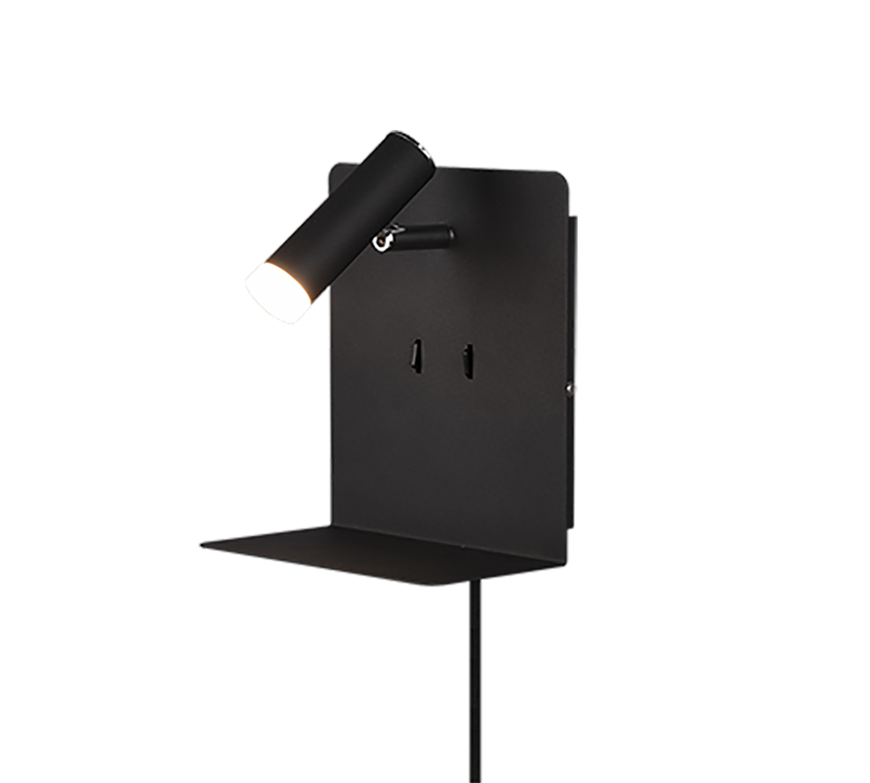 Element LED wall lamp matt black — 222570232