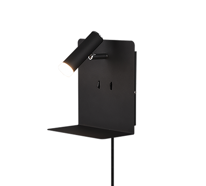 Element LED wall lamp matt black — 222570232