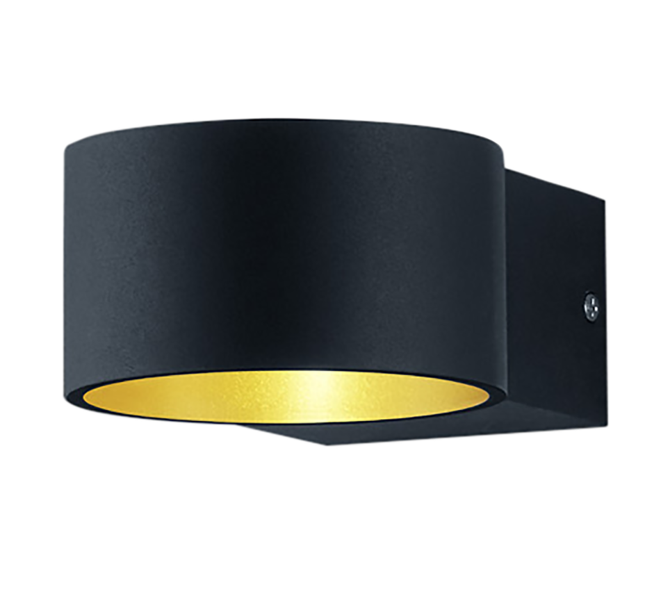 Lacapo LED wall lamp black/gold — 223410132