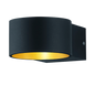 Lacapo LED wall lamp black/gold — 223410132