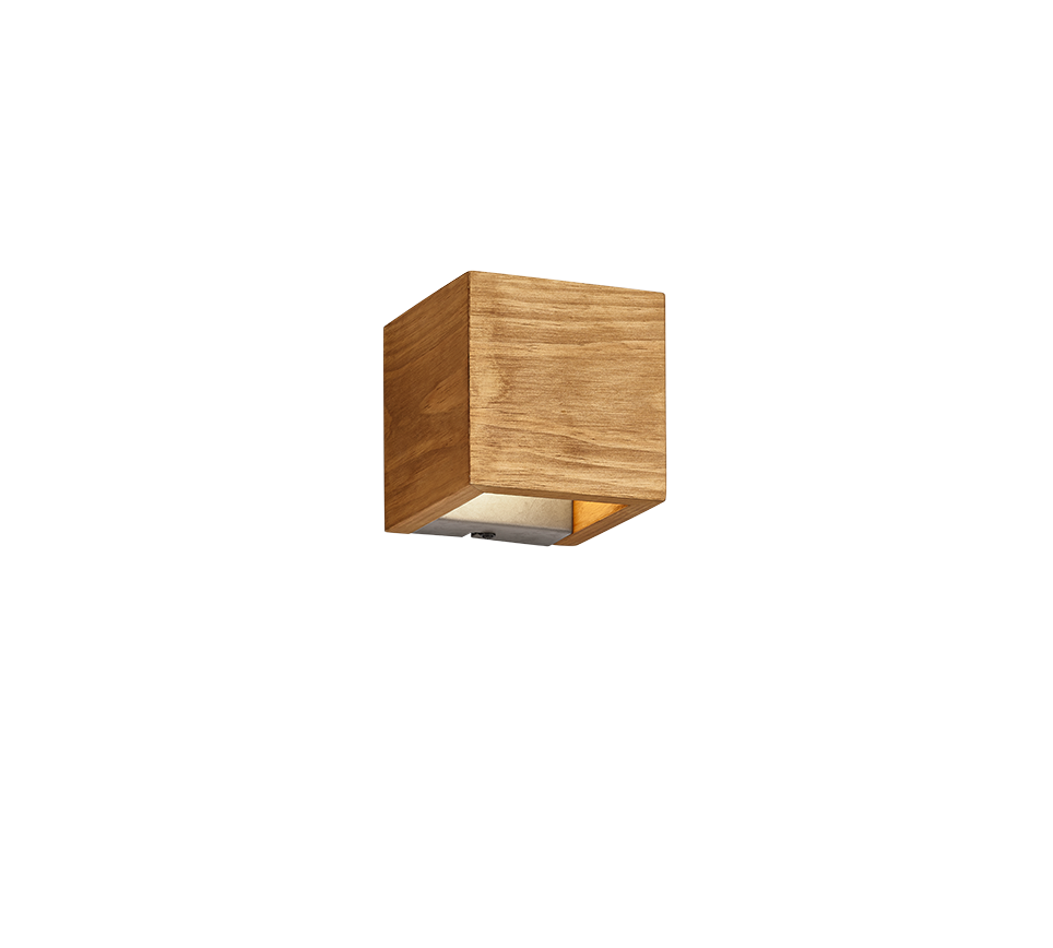 Brad LED wall lamp 11 cm wood — 223710130
