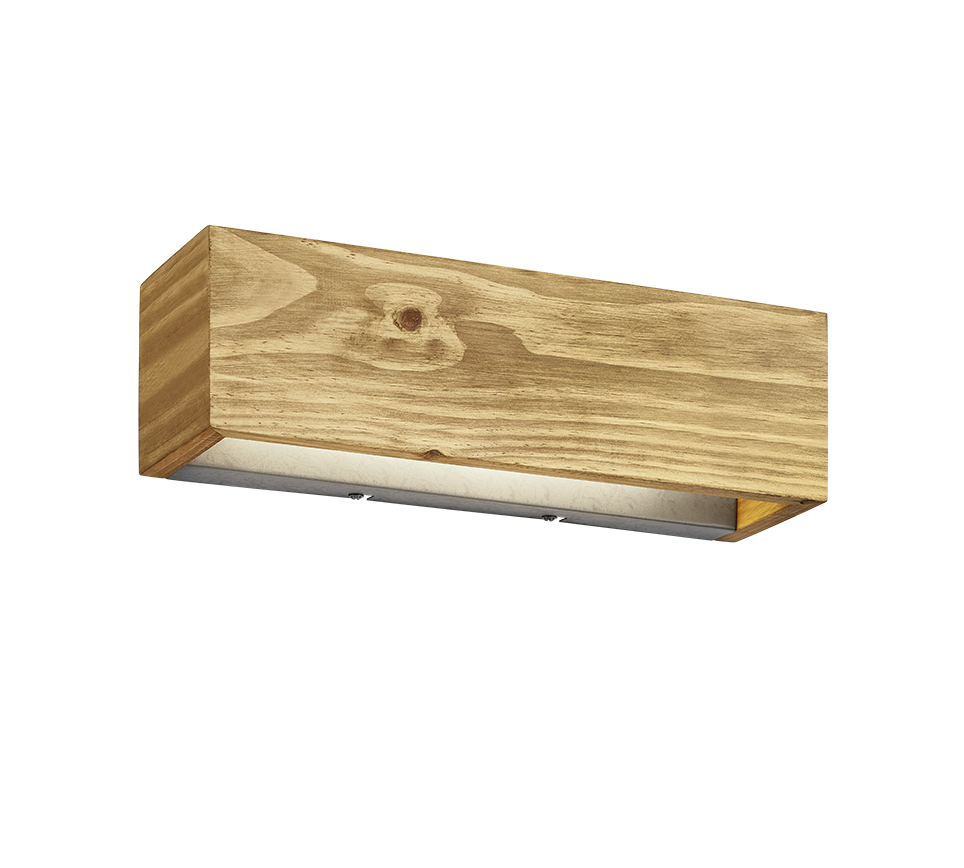 Brad LED wall lamp 37 cm wood — 223790130
