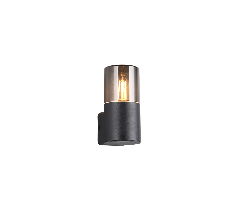 Hoosic wall lamp 1-pc E27 matt black — 224060132