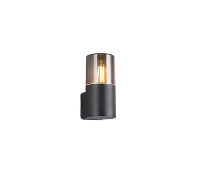 Hoosic wall lamp 1-pc E27 matt black — 224060132