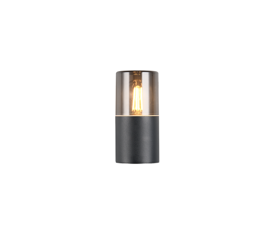 Hoosic wall lamp 1-pc E27 matt black — 224060132