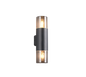 Hoosic wall lamp 2-pc E27 matt black — 224060232