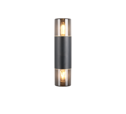 Hoosic wall lamp 2-pc E27 matt black — 224060232