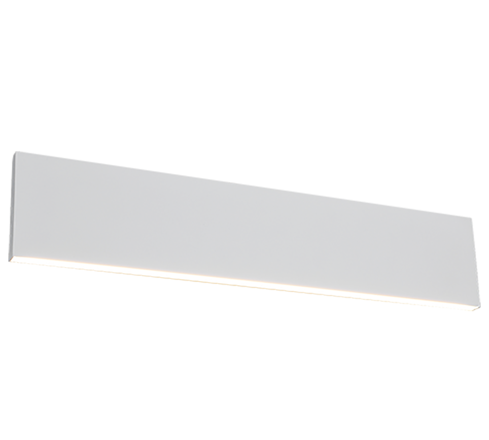 Concha LED wall lamp 47 cm matt white — 225174731