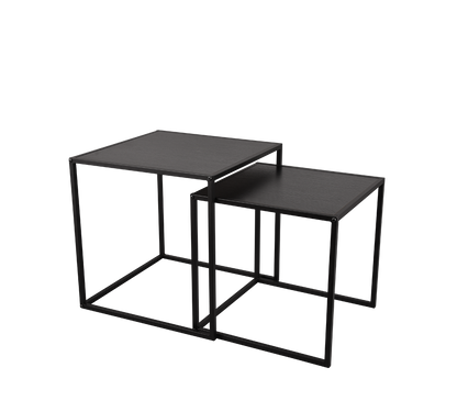 Judith serial table 40 x 40 cm + 35 x 35 cm black