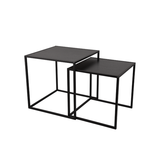 Judith serial table 40 x 40 cm + 35 x 35 cm black