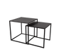 Judith serial table 40 x 40 cm + 35 x 35 cm black